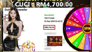 Tahniah ! RWC77 Member dapat Cuci Besar RM4,700.00 Dalam Game 888King!! Cepat Datang Register Sekarang!!!!!