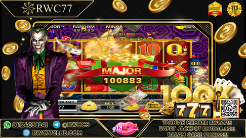 Congratulation ! RWC77 Member Get JACKPOT in 918KISS! Good Luck !