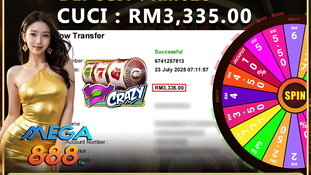 Tahniah ! RWC77 Member dapat Cuci Besar RM3,335.00 Dalam Game MEGA888!! Cepat Datang Register Sekarang!!!!!