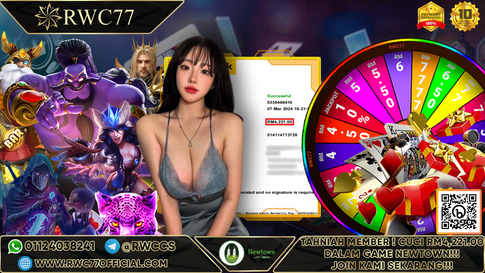 Congratulation ! RWC77 Member BIG CASHOUT RM4,221.00 at NEWTOWN !!! Join Us To Be The Next WINNER!!!!!