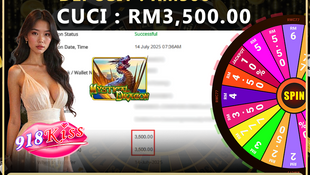 Tahniah ! RWC77 Member dapat Cuci Besar RM3,500.00 Dalam Game 918KISS!! Cepat Datang Register Sekarang!!!!!