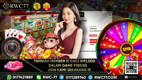 Congratulation ! RWC77 Member BIG CASHOUT RM1,000 at 918KISS!!! Join Us To Be The Next WINNER!!!!!