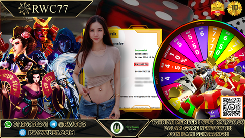 Tahniah! Ahli RWC77 Cuci BESAR RM1,920 di NEWTOWN!!! Sertai Kami Untuk Menjadi PEMENANG Seterusnya!!!!!