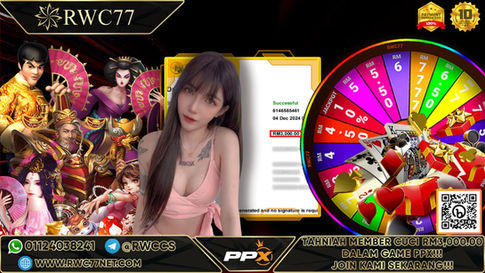 Congratulation ! RWC77 Member BIG CASHOUT RM3,000.00 at PPX!!! Join Us To Be The Next WINNER!!!!!