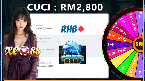 RWC77 XE88 real withdrawal proof – Deposit RM300 withdraw RM2,800 Malaysia online casino