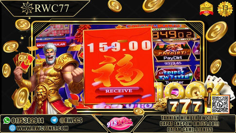 Tahniah ! Member Rwc77 mendapat ANGPOW dalam 918Kiss! NASIB BAIK!