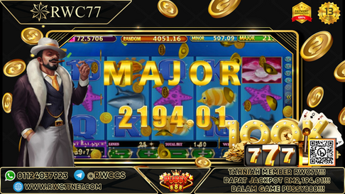 Tahniah ! Member Rwc77 mendapat Random Jackpot dalam Game PUSSY888! Nasib Baik!