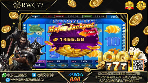 Tahniah ! Member Rwc77 mendapat Major Jackpot dalam Game MEGA888! Nasib Baik!