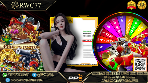 Congratulation ! RWC77 Member BIG CASHOUT RM2,800 at PPX!! Join Us To Be The Next WINNER!!!!!