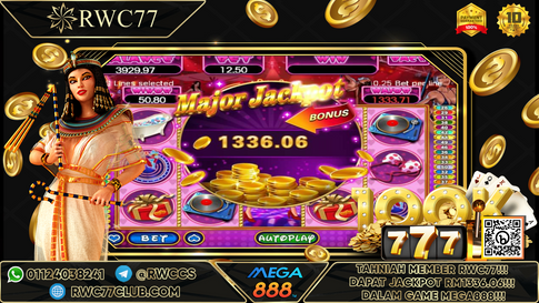 恭喜RWC77 的成员在mega888 赢得了累积奖池 的奖金！旺呀！！快来成为下一个幸运者！