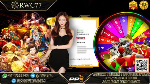 Congratulation ! RWC77 Member BIG CASHOUT RM5,548 at PPX!!! Join Us To Be The Next WINNER!!!!!