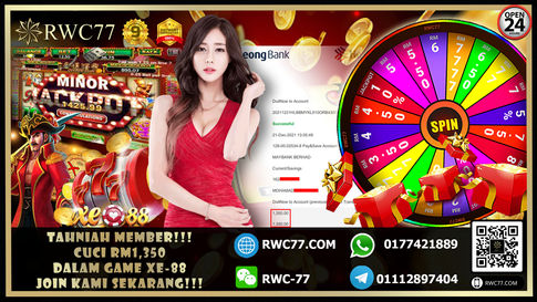 Tahniah ! Member Rwc77 cuci besar RM1,350 dalam Game XE-88! NASIB BAIK!