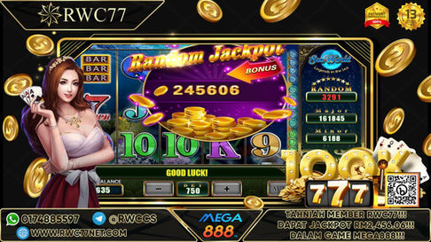 Congratulation ! RWC77 Member Get Random Jackpot in MEGA888! Good Luck !