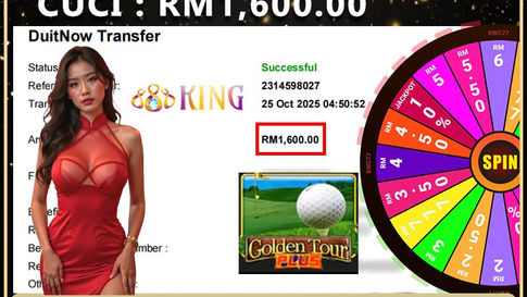 Tahniah ! RWC77 Member dapat Cuci Besar RM1,600.00 Dalam Game 888KING!! Cepat Datang Register Sekarang!!!!!