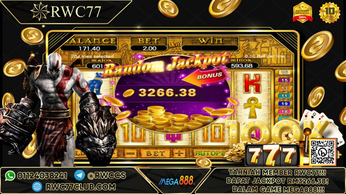 Congratulation ! RWC77 Member Get RM3266. Random Jackpot in PUSSY888! Good Luck !