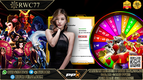 Congratulation ! RWC77 Member BIG CASHOUT RM1,254 at PPX!!! Join Us To Be The Next WINNER!!!!!