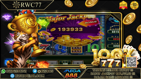 Congratulation ! RWC77 Member Get JACKPOT in MEGA888 ! Good Luck !