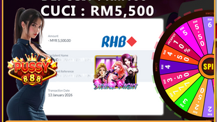 RWC77 Pussy888 real withdrawal proof – Deposit RM100 withdraw RM5,500 Malaysia online casino