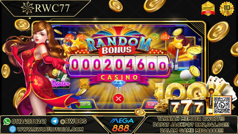 Congratulation ! RWC77 Member Get Random Jackpot in MEGA888! Good Luck !
