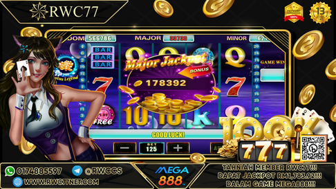Tahniah ! Member Rwc77 mendapat Major Jackpot dalam Game MEGA888! Nasib Baik!