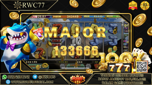 Tahniah ! Member Rwc77 mendapat  MAJOR JACKPOT dalam Game PUSSY888! Nasib Baik!