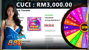 Tahniah ! RWC77 Member dapat Cuci Besar RM3,000.00 Dalam Game MEGA888!! Cepat Datang Register Sekarang!!!!!