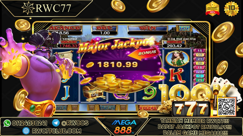 Congratulation ! RWC77 Member Get Random Jackpot in MEGA888! Good Luck !