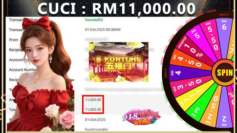 Congratulation ! RWC77 Member BIG CASHOUT RM11,000.00 at 918KISS HTML5!! Join Us To Be The Next WINNER!!!!!