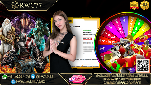 恭喜!! RWC77 会员在 918kiss获得 RM2,015.52 大现金！！！加入我们，成为下一个赢家!!!
