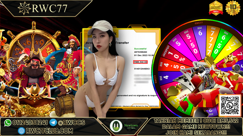 Congratulation ! RWC77 Member BIG CASHOUT  RM5,542 at NEWTOWN !!! Join Us To Be The Next WINNER!!!