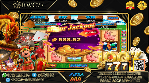 Congratulation ! RWC77 Member Get Major Jackpot in PUSSY888! Good Luck !