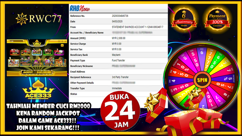 🎉🎉TAHNIAH MEMBER RWC77 CUCI RM2000 Dalam ACE333🎉🎉