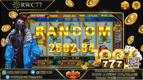 Congratulation ! RWC77 Member Get RANDOM Jackpot in PUSSY888 ! Good Luck !