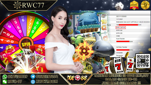 Congratulation ! RWC77 Member BIG CASHOUT RM3,397 at XE-88!!! Join Us To Be The Next WINNER!!!!!