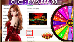 Tahniah ! RWC77 Member dapat Cuci Besar RM9,000.00 Dalam Game PUSSY888!! Cepat Datang Register Sekarang!!!!!