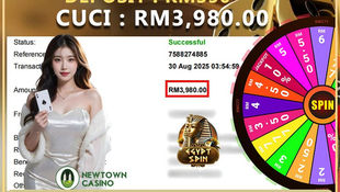 Tahniah ! RWC77 Member dapat Cuci Besar RM3,980.00 Dalam Game NEWTOWN!! Cepat Datang Register Sekarang!!!!!