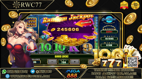 Congratulation ! RWC77 Member Get JACKPOT in MEGA888 ! Good Luck !