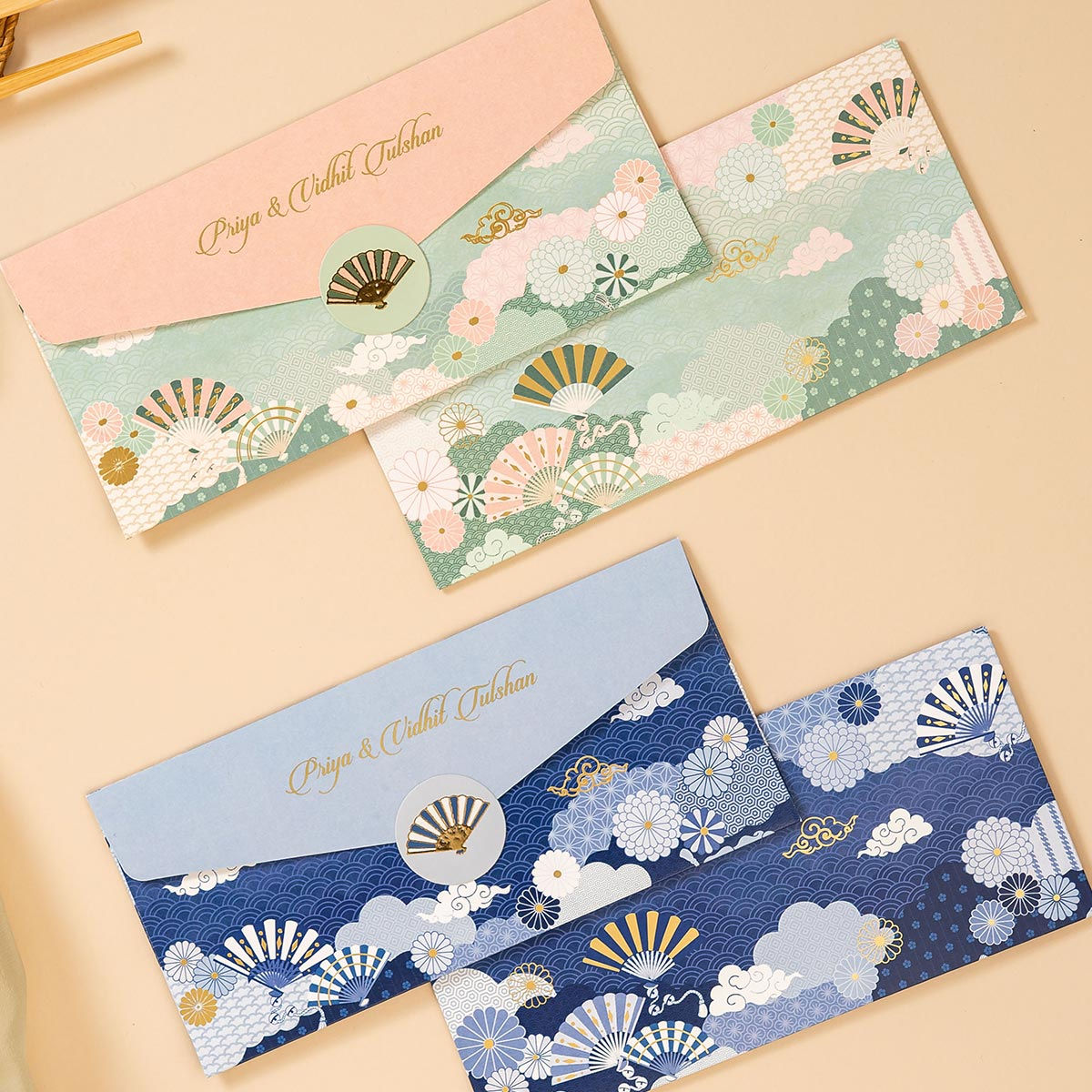 Orient- Mint/Navy Money Envelopes (Set of 20)