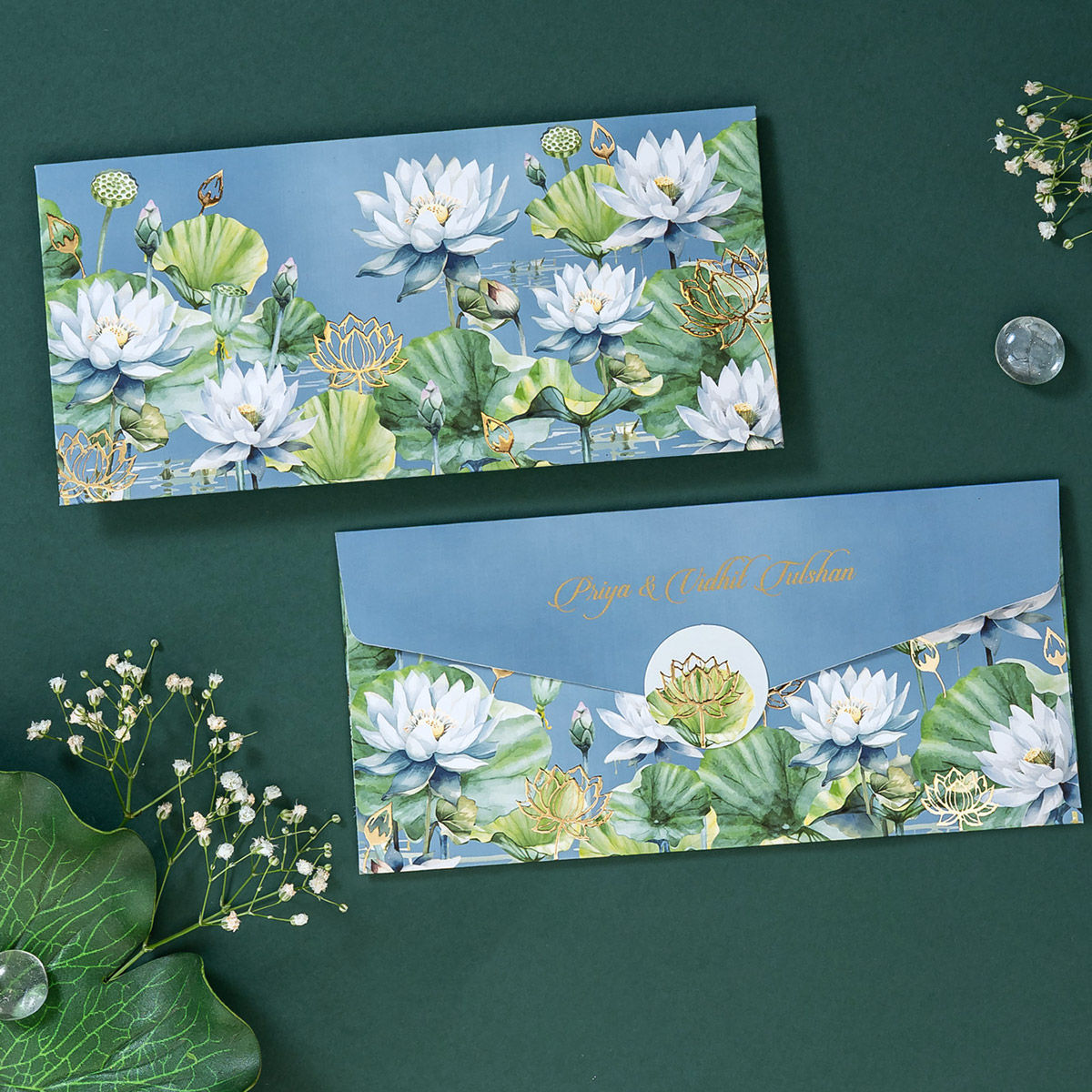 White Lotus Money Envelopes (Set of 20)