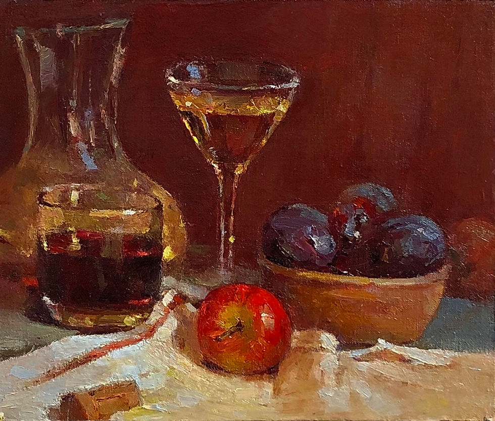 Still life with Fruits and Wine