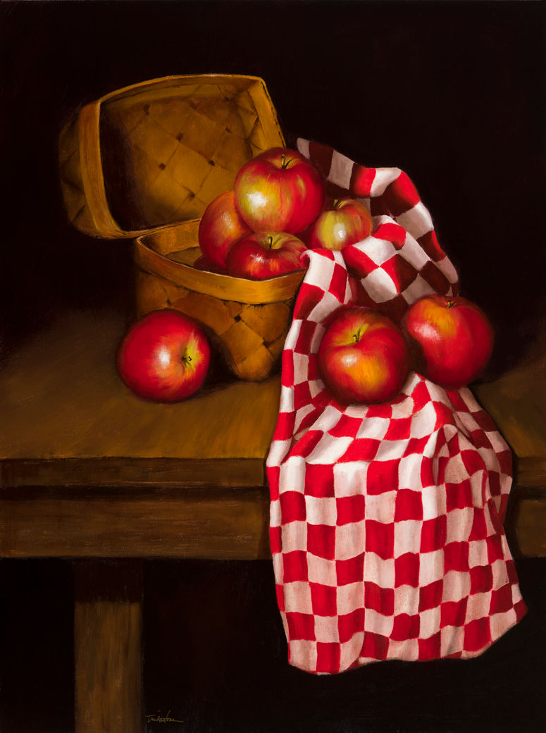 Still Life with Basket and Apple