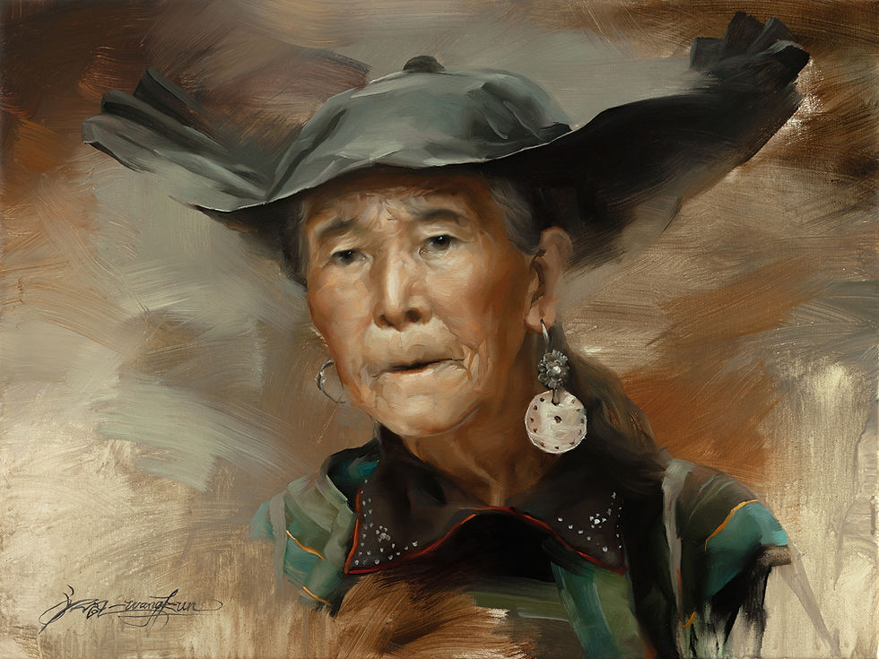 Yi Nationality Old Woman
