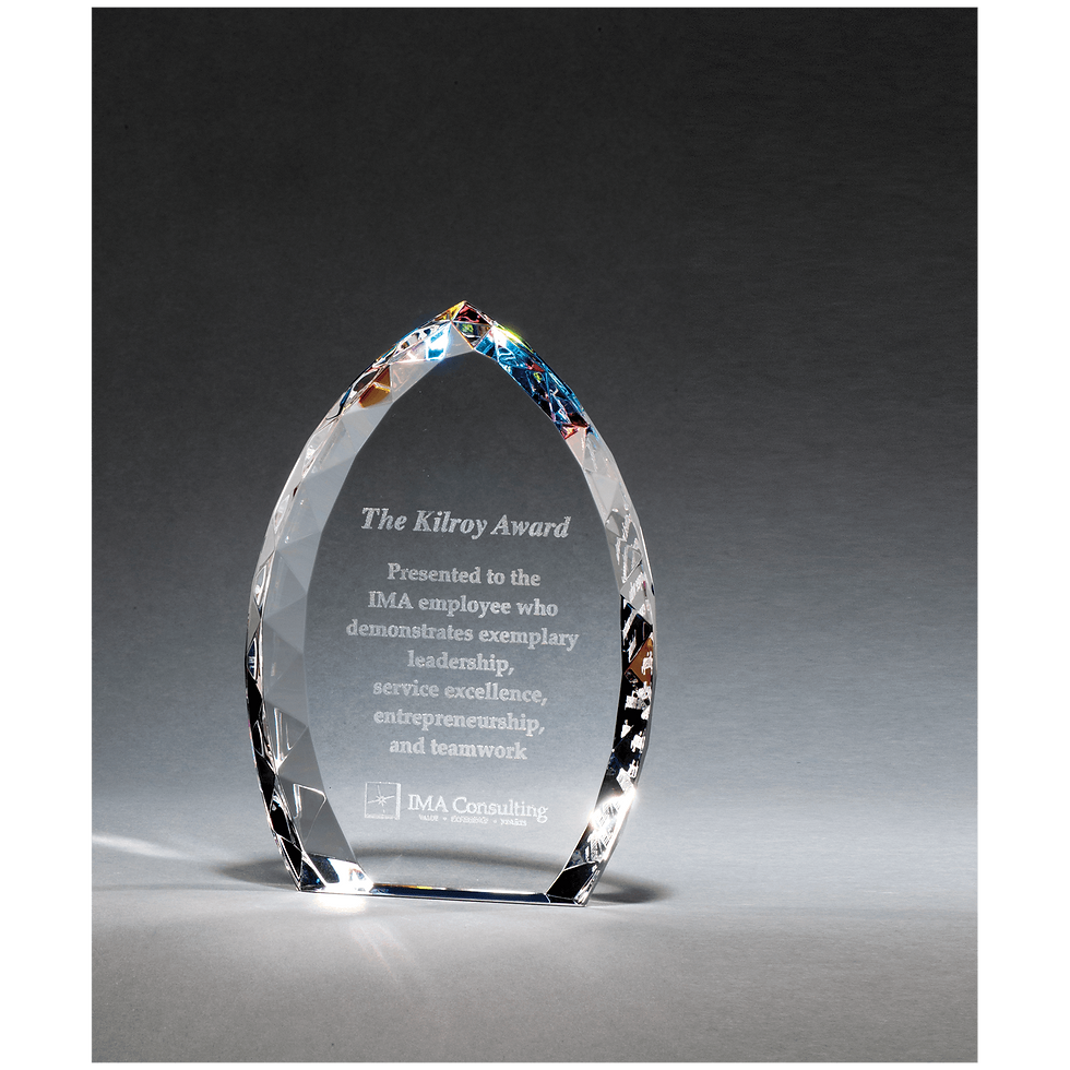 Crystal Flame with Jeweled Edge and Prism-Effect