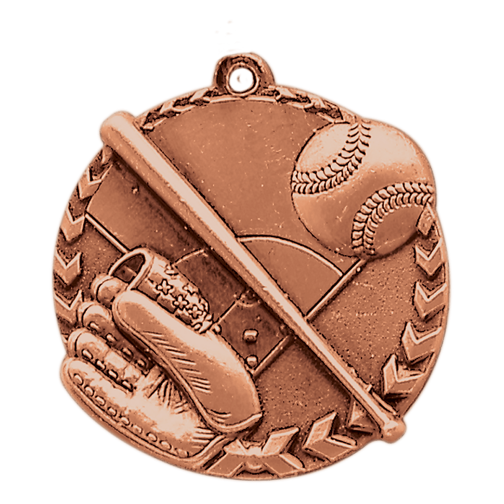 Thumbnail: 1 3/4" Antique Baseball/Softball Millennium Medal