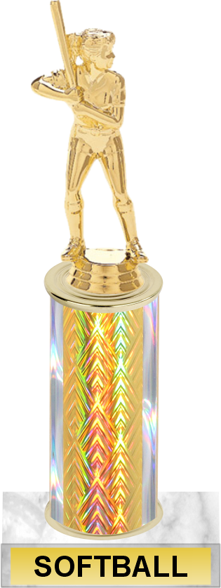 Thumbnail: Female Batter Round Column Trophy