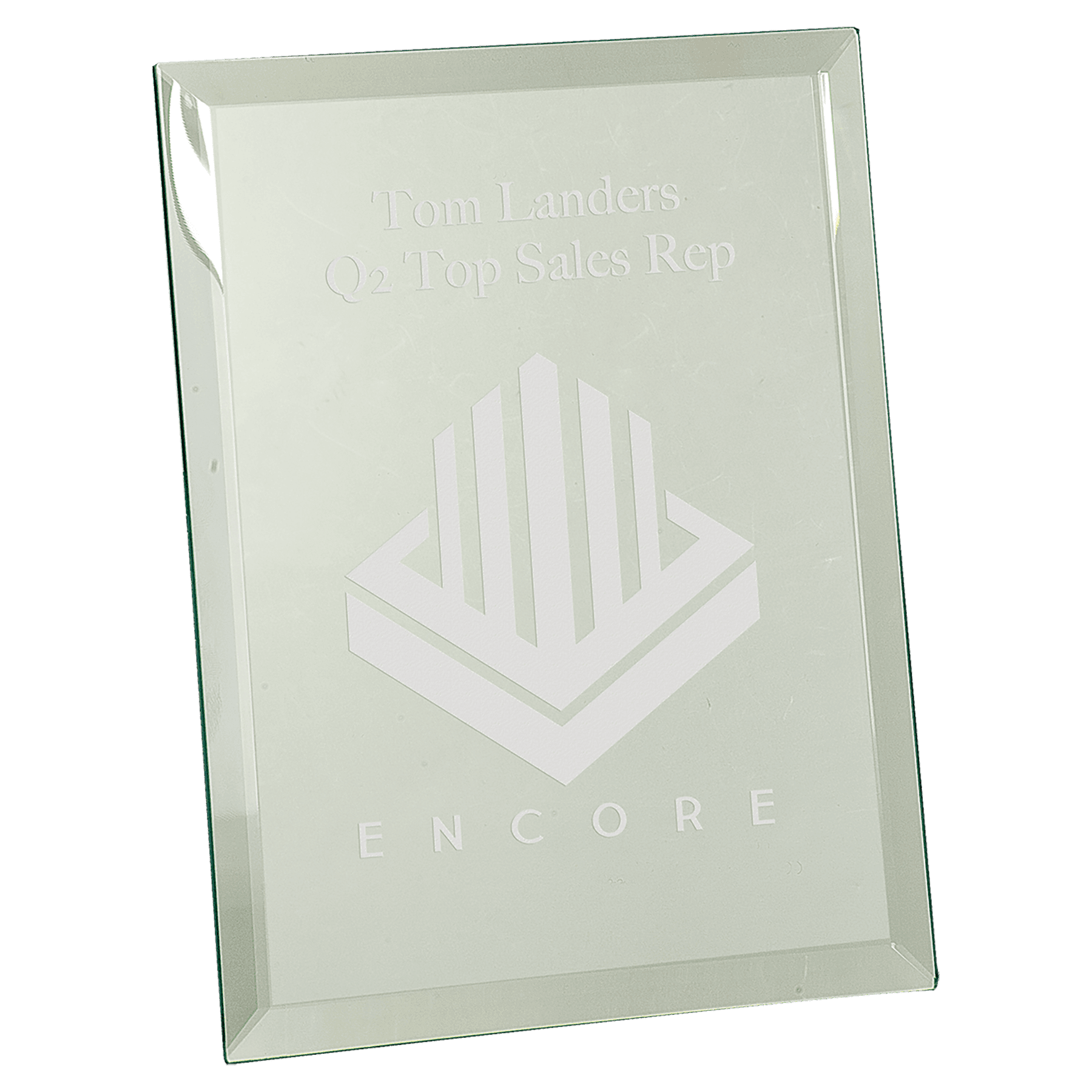 Clear Glass Mirror Plaque