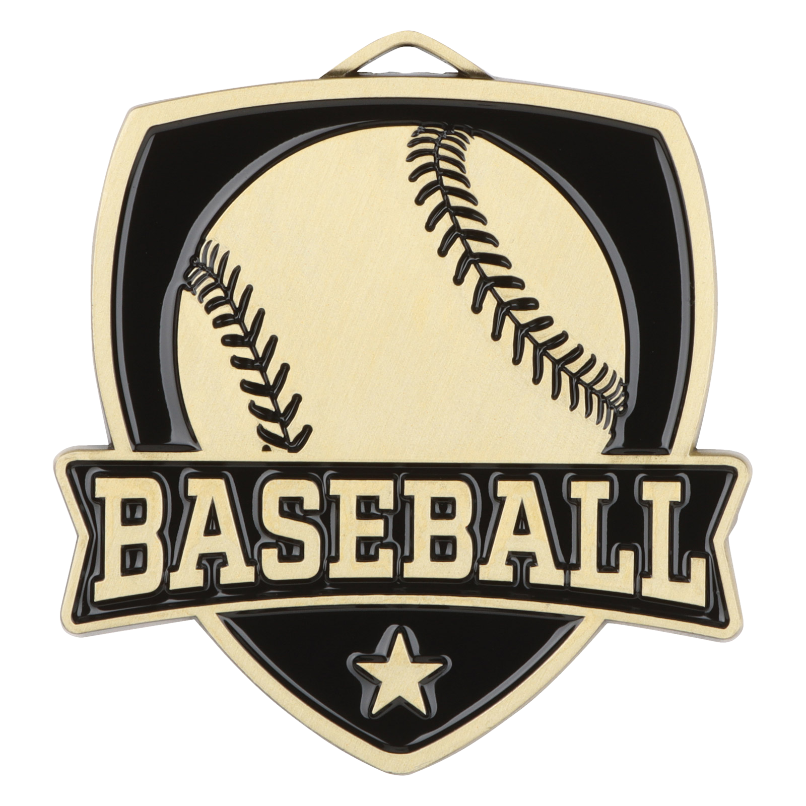 Baseball Shield Medal
