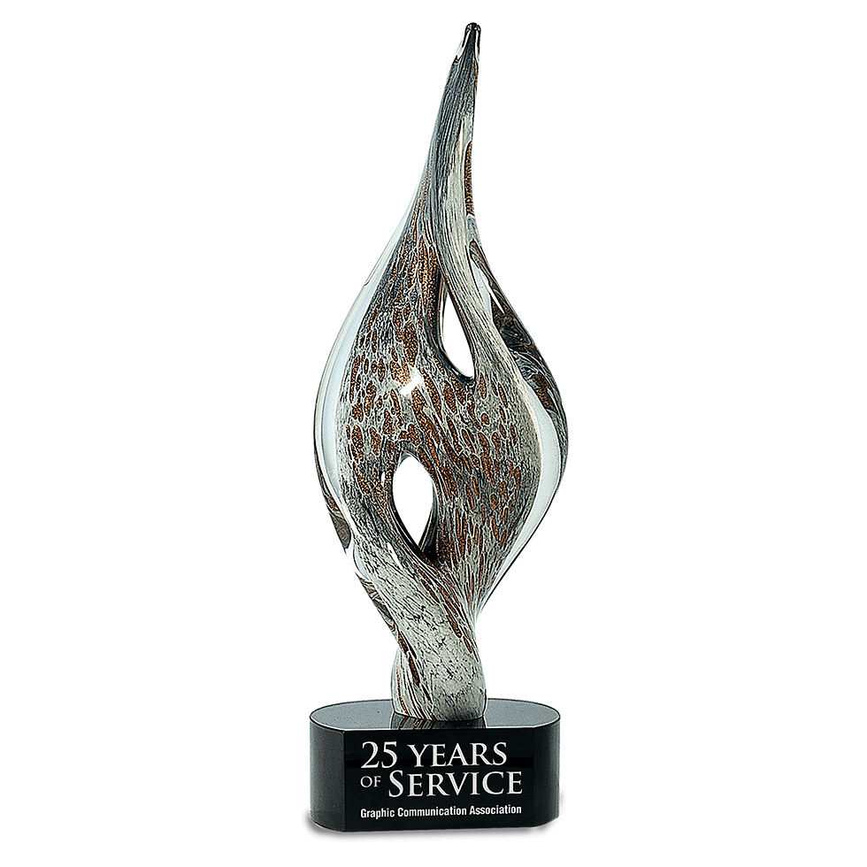 15" Spire Twist Art Glass