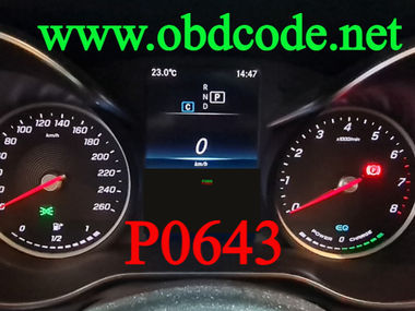 P0643 Fehlercode Sensorreferenzspannung A Schaltkreis niedrig