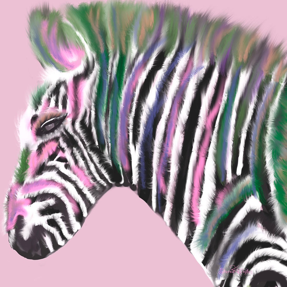 Thumbnail: Pink Zebra (2021 Zoo Series) by Sharon K. Wojtas